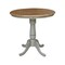 International Concepts Round 36 in Rd Ped Gathering Ht Table, 2 Emily Counter Ht Stools, Hickory/Stone, 36 in W, 36 in L K41-36RT-6B-S6172-2 - alternate 3
